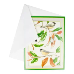 Chickadee And Magnolia Large Boxed Christmas Cards - includes 15 cards & envelopes