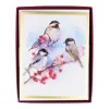 Chickadees And Berry Branches A-Size Boxed Christmas Cards - 15 Cards And Envelopes
