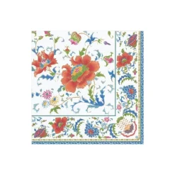 Chinese Ceramic Paper Cocktail Napkins in White - 20 Per Package