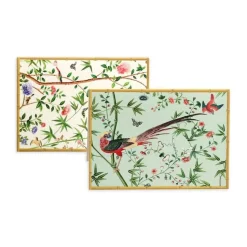 Chinese Wallpaper Boxed Note Cards in Blue - 8 Note Cards & 8 Envelopes