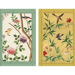 Chinese Wallpaper Playing Cards in Blue - 2 Decks Included