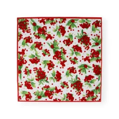 Christmas Berry Paper Dinner Napkins in Red - 20 Per Package