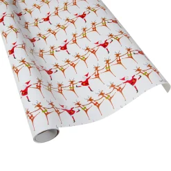 Christmas Can Can Ivory Gift Wrapping Paper - 30" x 8'