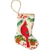 Christmas Cardinal Bauble Stocking