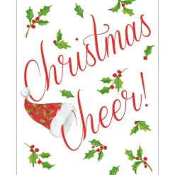 Christmas Cheer Enclosure Cards & Envelopes - 4 Mini Cards & 4 Envelopes