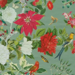 Christmas Chinoiserie Celadon Foil Roll Wrap - includes 1 Roll Wrap