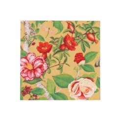 Christmas Chinoiserie Gold Cocktail Napkins - includes 12 Cocktail Napkins