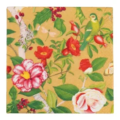Christmas Chinoiserie Gold Luncheon Napkins - includes 20 Luncheon Napkins