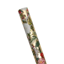 Christmas Chinoiserie Gold Foil Roll Wrap - includes 1 Roll