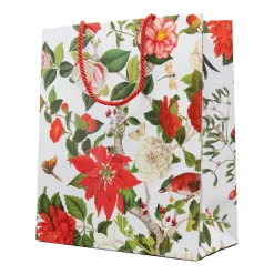 Christmas Chinoiserie Large Gift Bag 10"L x 4.75"W x 11.75"H - includes 1 bag