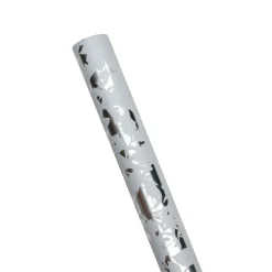 Christmas Chinoiserie Silv & Wht Foil Roll Wrap - includes 1 Roll