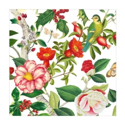 Christmas Chinoiserie White Luncheon Napkins - includes 20 Luncheon Napkins
