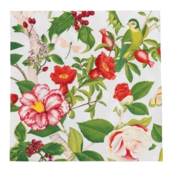 Christmas Chinoiserie White Luncheon Napkins - includes 20 Luncheon Napkins