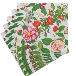 Christmas Chinoiserie White Dinner Napkins - includes 20 Dinner Napkins