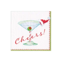 Christmas Cocktail Cheers! Paper Cocktail Napkins - 20 Per Package