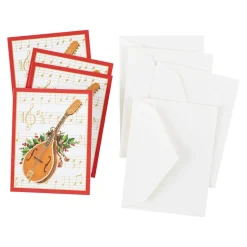 Christmas Concert Gift Enclosure Cards - 4 Mini Cards & 4 Envelopes