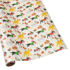 Christmas Delivery Gift Wrapping Paper in White High-Gloss - 30" x 8' Roll