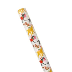 Christmas Delivery Gift Wrapping Paper in White High-Gloss - 30" x 8' Roll