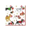 Christmas Delivery Paper Cocktail Napkins in White - 20 Per Package