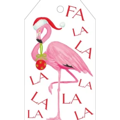 Christmas Flamingos Gift Hang Tags - 4 Per Package