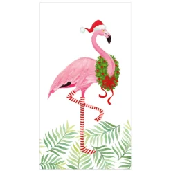 Christmas Flamingos Paper Guest Towel Napkins - 15 Per Package