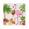 Christmas Flamingos Paper Cocktail Napkins - 20 Per Package
