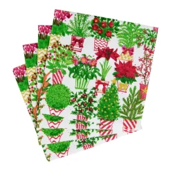 Christmas Flower Market Cocktail Napkins - 20 Per Package
