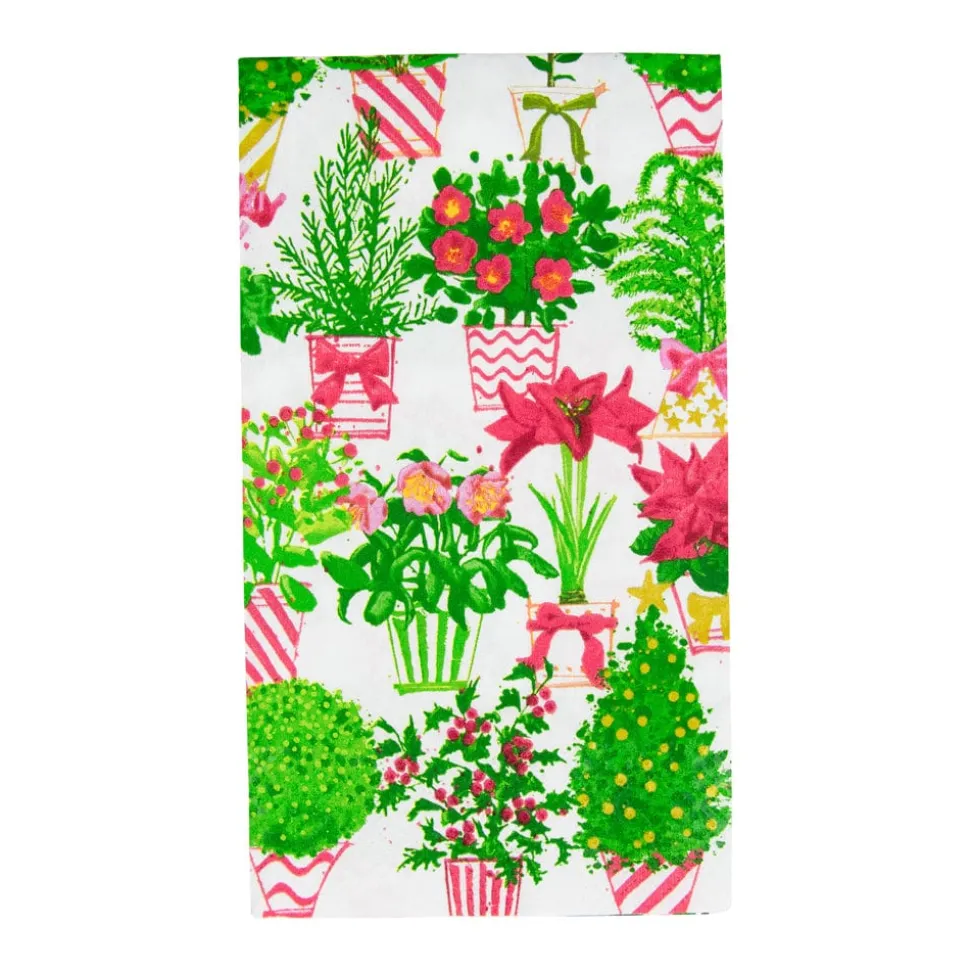 Christmas Flower Market Guest Towel Napkins - 15 Per Package