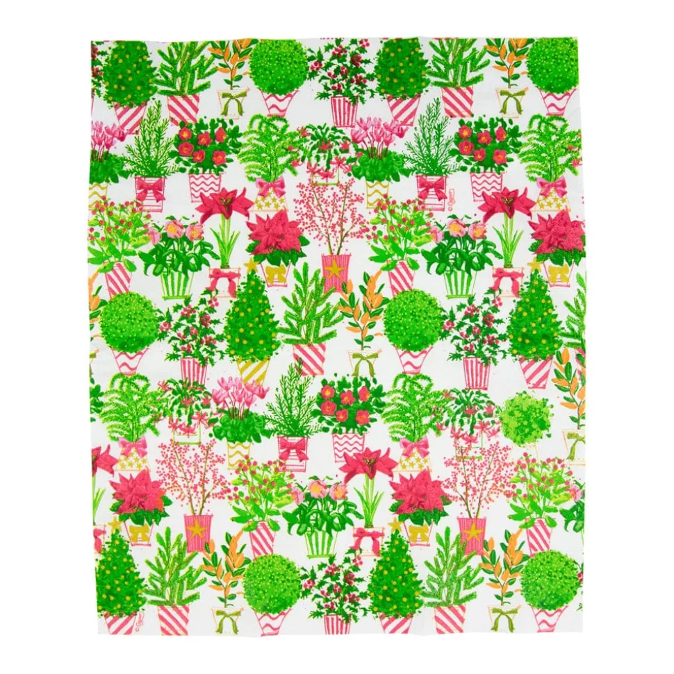 Christmas Flower Market Guest Towel Napkins - 15 Per Package