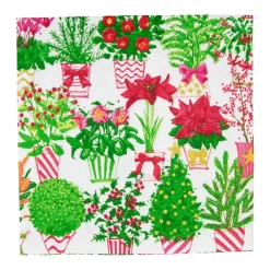 Christmas Flower Market Luncheon Napkins - 20 Per Package