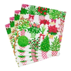 Christmas Flower Market Luncheon Napkins - 20 Per Package
