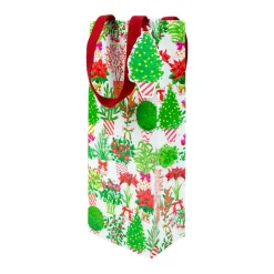 Christmas Flower Market Wine & Bottle Gift Bags - 1 Each