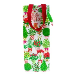 Christmas Flower Market Wine & Bottle Gift Bags - 1 Each