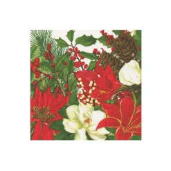 Christmas Garden Boxed Cocktail Napkins - 40 Per Box