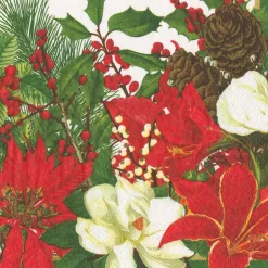 Christmas Garden Dinner Napkins - 20 Per Package