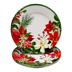 Christmas Garden Dinner Plates - 8 Per Package