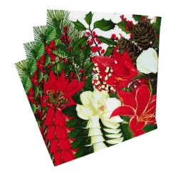 Christmas Garden Luncheon Napkins - 20 Per Package