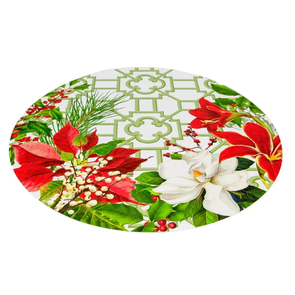 Christmas Garden Paper Placemats - 12 Per Package