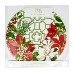 Christmas Garden Paper Placemats - 12 Per Package