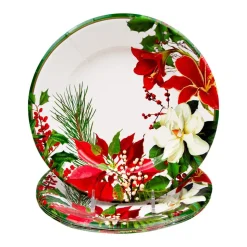 Christmas Garden Salad & Dessert Plates - 8 Per Package