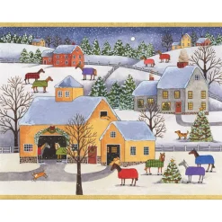 Christmas Horse Farm Classic Boxed Christmas Cards - includes 15 cards & envelopes
