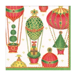 Christmas in the Air Paper Luncheon Napkins - 20 Per Package