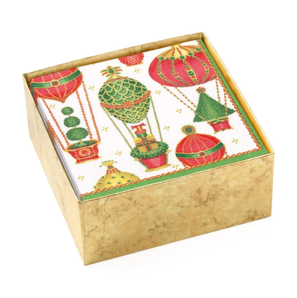 Christmas in the Air Paper Cocktail Napkins - 40 Per Box