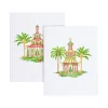 Christmas Pagodas Assorted Embossed Boxed Note Cards - 10 Note Cards & 10 Envelopes