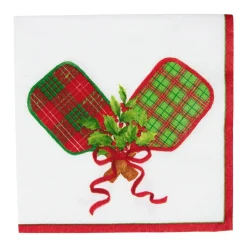 Christmas Pickleball Cocktail Napkins - 20 Per Package
