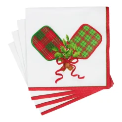 Christmas Pickleball Cocktail Napkins - 20 Per Package
