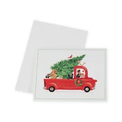 Christmas Pickup Truck Classic Boxed Christmas Cards - includes 15 cards & envelopes