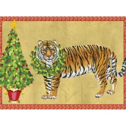 Christmas Tiger Small Boxed Christmas Cards - includes 15 cards & envelopes