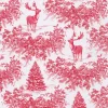 Christmas Toile Red Roll Wrap - includes 1 Roll