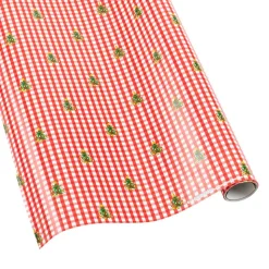 Christmas Tree Gingham Gift Wrapping Paper - 30" x 8' Roll